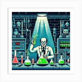 8-bit secret laboratory 3 Art Print