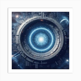 Futuristic Spaceship Art Print