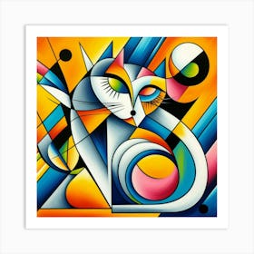 Abstract Cat 7 Art Print