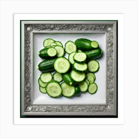 Cucumbers In A Frame 28 Art Print