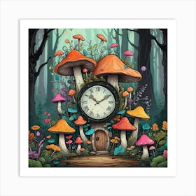 Triangle Geometric Clock Booble Marble Clock Frida Kahlo Clock Prismfold Clock Karma That Goes Around, Comes Around Circle Quote Clock Lucky Cat Clock (73) Art Print