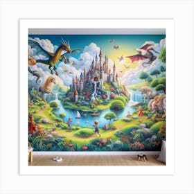 Fairytale Castle Wall Mural 1 Art Print