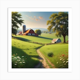 Farm Scene 4 Art Print