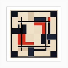 Vintage Symmetry: Mid Century Modern Elegance Art Print