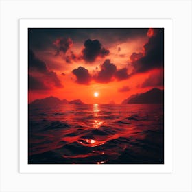 Sun setting 5 Art Print