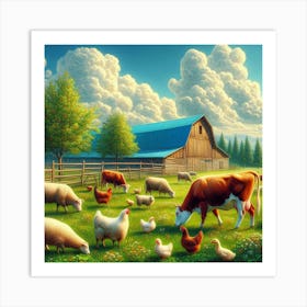 Farm Animals 1 Art Print