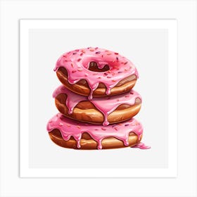 Donuts With Icing Art Print