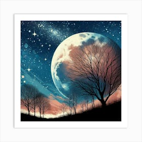 Moon In The Sky Art Print