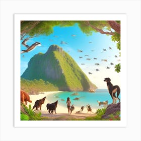 Land Of Animals Art Print