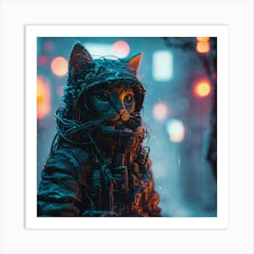 Cat In Spacesuit Art Print