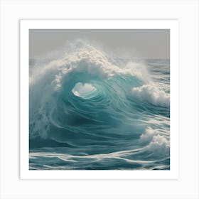 Sea Wave Blue Art Print