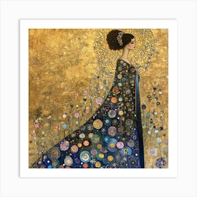 Lady In Gold 1 Art Print