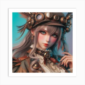 Steampunk Girl 2 Art Print