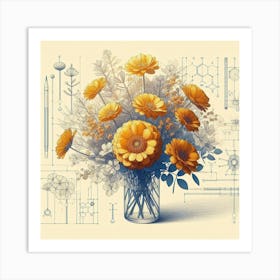 Flowers In A Vase 4 Art Print