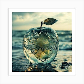 Apple On The Beach Art Print