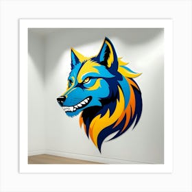 Wolf Head Wall Decal 1 Art Print