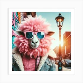 Pink Sheep Art Print