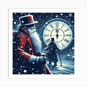 Santa Claus In The Snow 1 Art Print