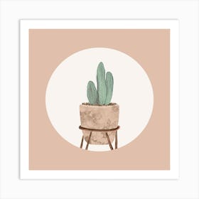 Delicate Cactus 2 Square Art Print