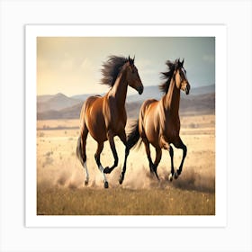 Horses Galloping Art Print