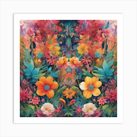 Flowers In The Garden 2 Art Print