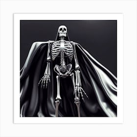 Skeleton With Cape Art Print