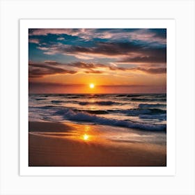 Sunset On The Beach 237 Art Print