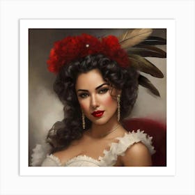 Mexican Beauty Portrait 15 Art Print