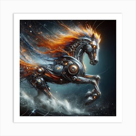 Cyborg Horse Art Print