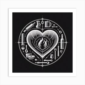 Heart Of Fire Art Print