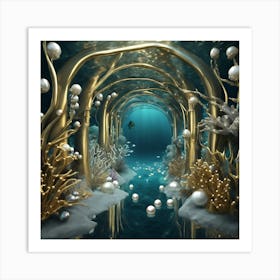 Underwater Tunnel Art Print