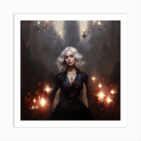 Vampire Girl Art Print