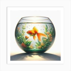 Goldfish In A Bowl Art Print