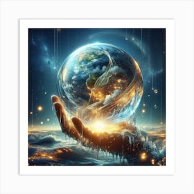 Earth In Hand 1 Art Print