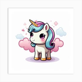 Cute Unicorn 212 Art Print