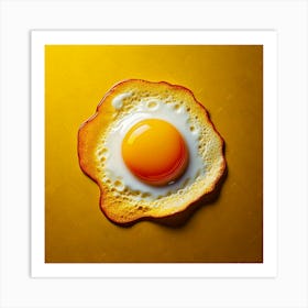 Firefly Textured Signal Yellow Sheet With Glossy Fried Egg Design 89134 Art Print