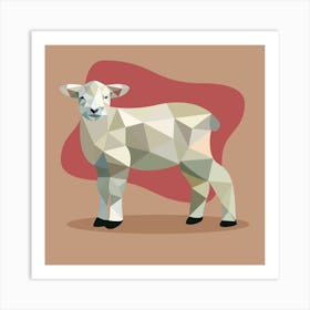 Polygon Sheep Low Poly Goat Abstract Graphic Lamb Animal Art Print