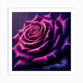 Purple big Rose 3 Art Print