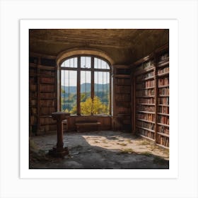 Abandoned Library Art Print