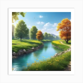 Landscape Painting 213 Art Print