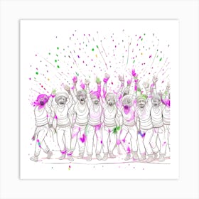 Holi Festival 1 Art Print