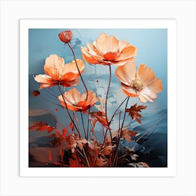 Orange Poppies Art Print