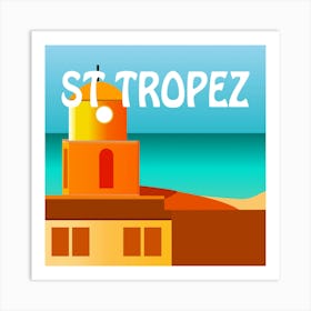 St Tropez Bold Illustration Art Print