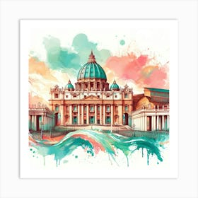 St Peter's Basilica 3 Art Print