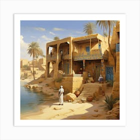 Egyptian Village Art Print