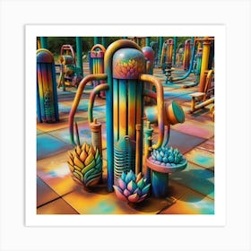 Colorful Playground Art Print