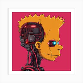 Simpsons Robot Art Print