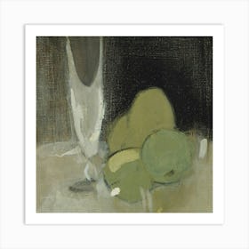 Pears And Glass Art Print