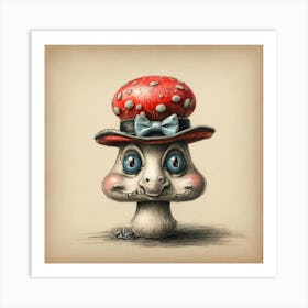 Mushroom Hat Art Print