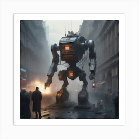 Robots In The City 7 Art Print